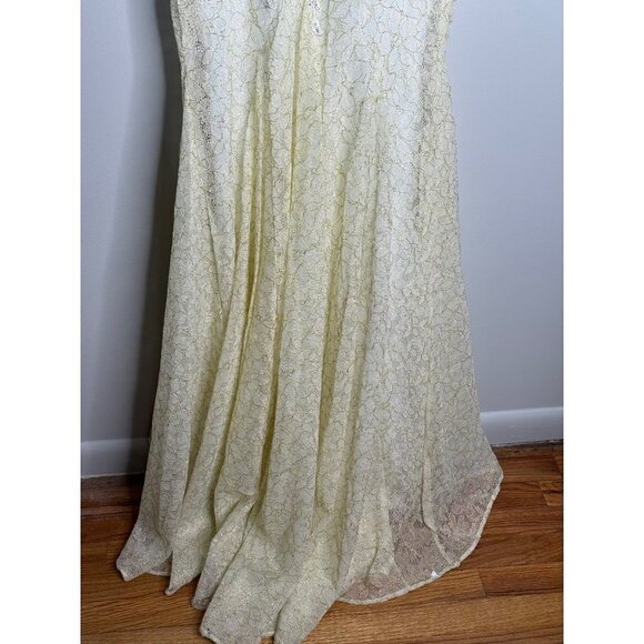 Mac Duggal 79341 Trumpet Gown Maxi Ivory Formal Plunge Neck Size 0 NEW $798 - Picture 7 of 11